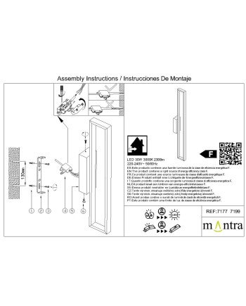 DURBAN * APLIQUE LED 30W 3000K BLANCO